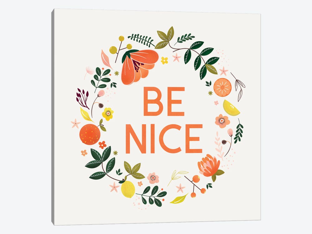 Be Nice by Show Me Mars 1-piece Canvas Wall Art