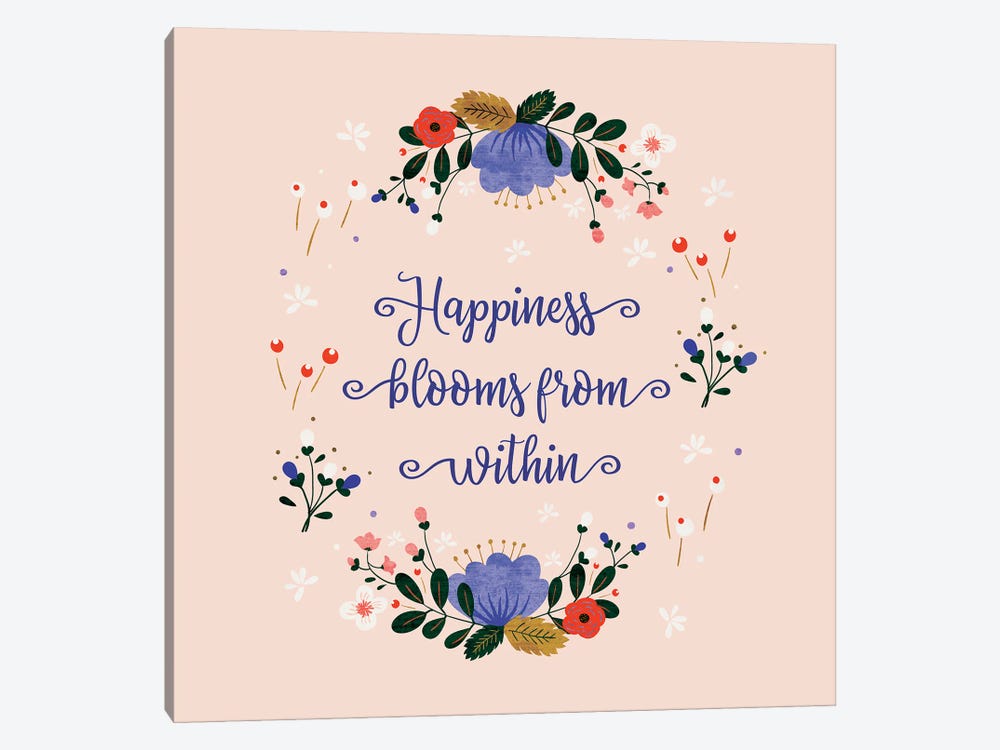 Happiness Blooms From Within by Show Me Mars 1-piece Canvas Wall Art