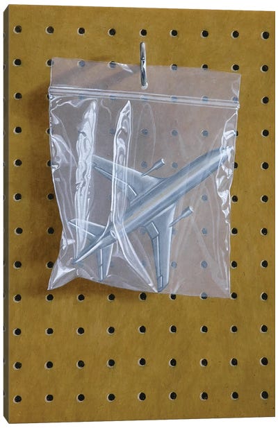 Aeroplane Bag Canvas Art Print - Simon Monk