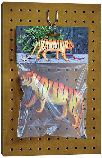 Animal Bag No. 1 Canvas Art Print - Tiger Art