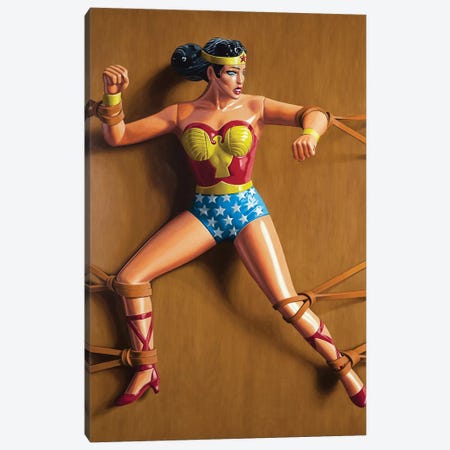 Trapped Wonder Woman Canvas Print #SMN39} by Simon Monk Canvas Print