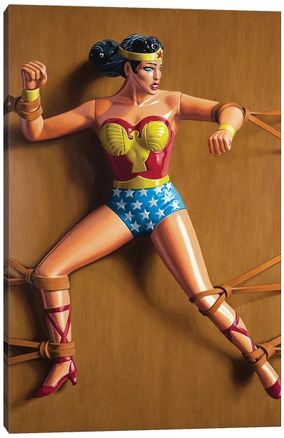 Trapped Wonder Woman Canvas Art Print - Simon Monk