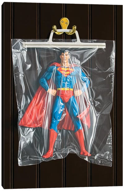 Clark Kent (Dark Background) Canvas Art Print - Toys & Collectibles