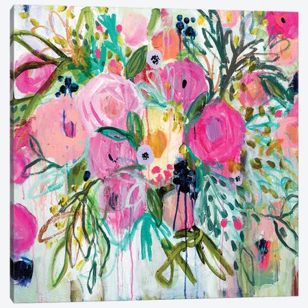 Rose Burst Canvas Print #SMT124} by Carrie Schmitt Canvas Print