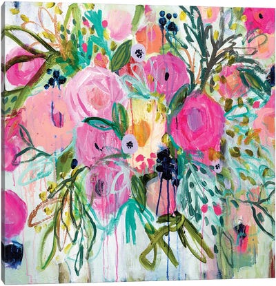Rose Burst Canvas Art Print - Carrie Schmitt