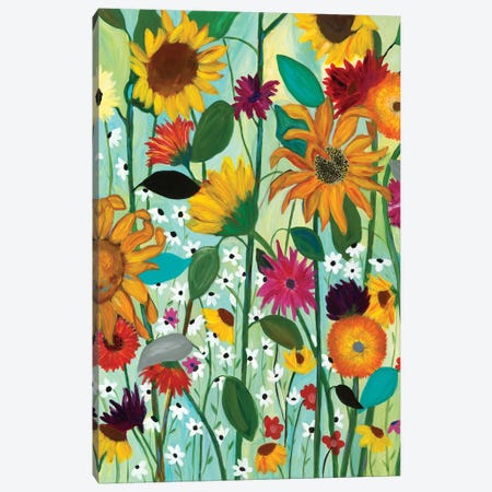 Sunflower House Canvas Print #SMT143} by Carrie Schmitt Canvas Artwork