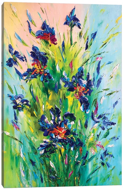Blue Salute Canvas Art Print - Iris Art