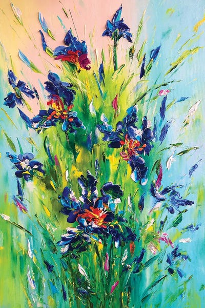 Irises: Blue Salute by Marina Skromova