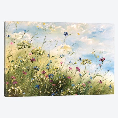 Motley Grass Canvas Print #SMV113} by Marina Skromova Canvas Art