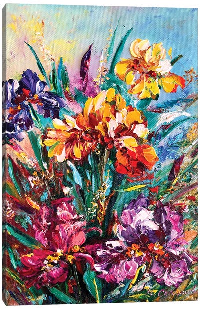 Bright Iris II Canvas Art Print - Iris Art