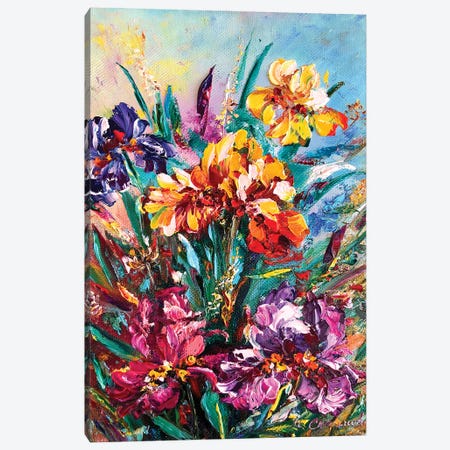 Bright Iris II Canvas Print #SMV115} by Marina Skromova Art Print