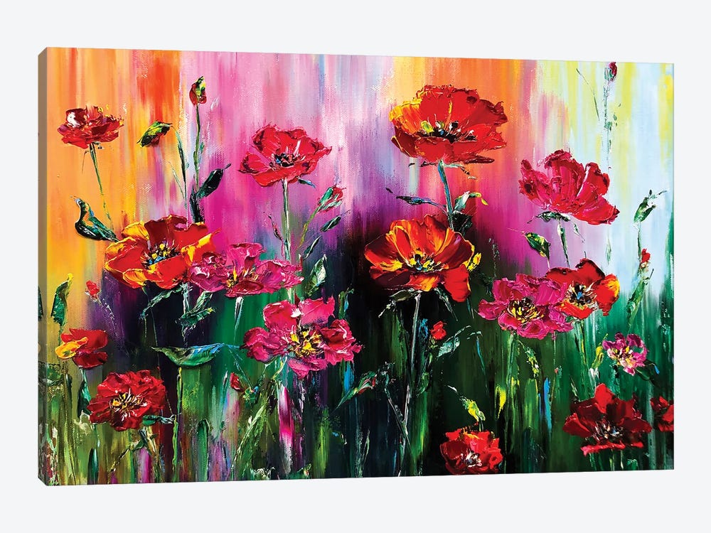 Poppy Field by Marina Skromova 1-piece Canvas Print