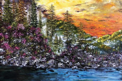 River In Mountain Forests by Marina Skromova canvas print