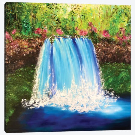 Coolness Of Mountain Waterfall Canvas Print #SMV124} by Marina Skromova Canvas Art