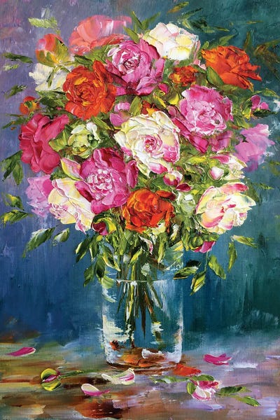 Bouquet Of Anabel by Marina Skromova metal wall art