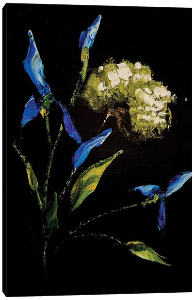 Irises And Herbs III Canvas Art Print - Iris Art