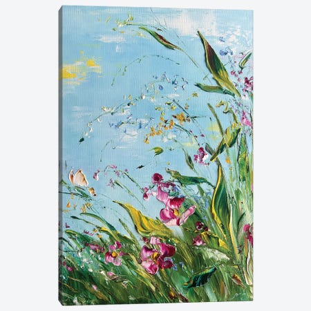 Flying Over The Meadow Canvas Print #SMV14} by Marina Skromova Canvas Art
