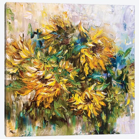 Sunflowers Canvas Print #SMV150} by Marina Skromova Canvas Artwork