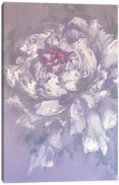 Vanilla Flower Canvas Art Print - Purple Abstract Art