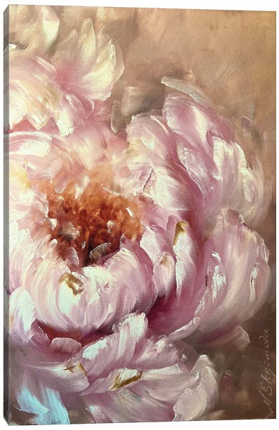 Beige Abstract Flower II Canvas Art Print - Marina Skromova