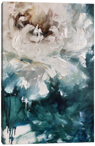 Misty Peony Canvas Art Print - Marina Skromova