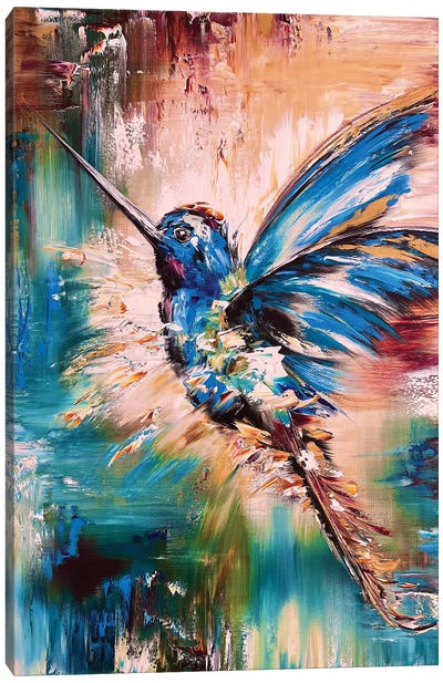 Bird V Canvas Art Print - Hummingbird Art