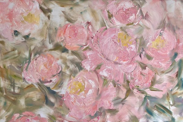 Shabby Chic Décor: Coral Peony II by Marina Skromova
