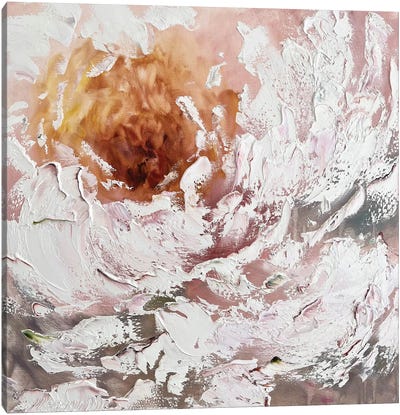 Texture White Flower Canvas Art Print - Marina Skromova