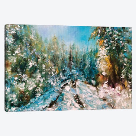 Winter Forest Canvas Print #SMV24} by Marina Skromova Canvas Print
