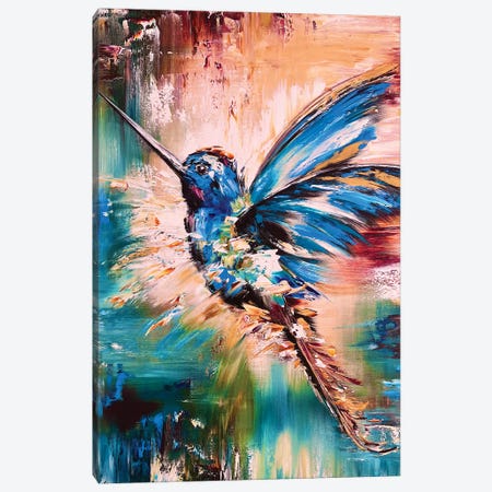 Hummingbird Canvas Print #SMV269} by Marina Skromova Canvas Artwork