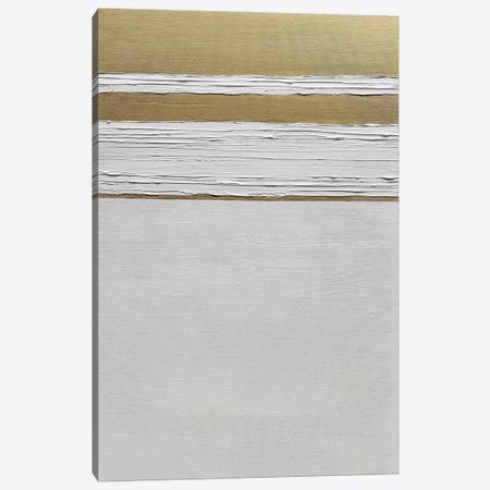 Golden Lines On White II Canvas Print #SMV271} by Marina Skromova Canvas Art Print