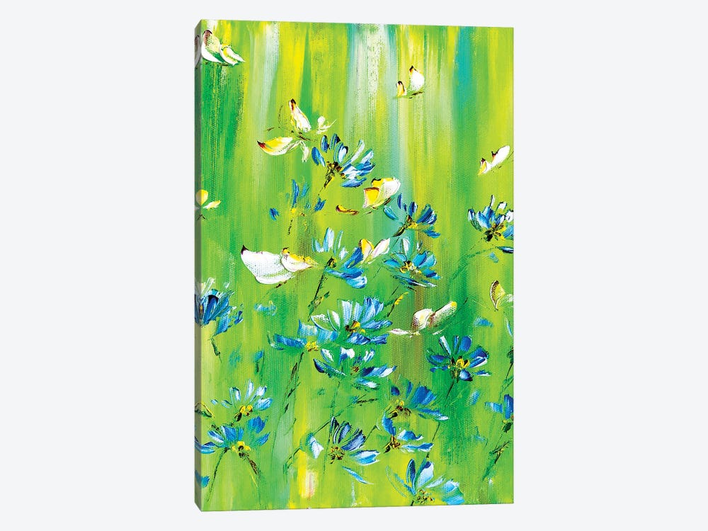 Green Meadow With Daisies by Marina Skromova 1-piece Canvas Artwork
