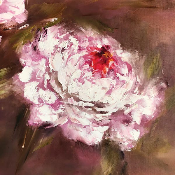Peonies: Burgundy Peony VIII by Marina Skromova