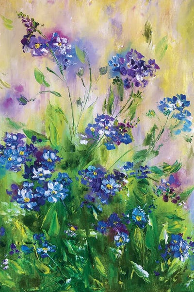 Blooming Flax by Marina Skromova metal wall art