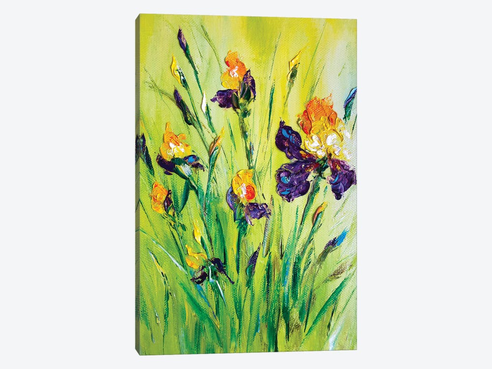 Meadow Irises IX by Marina Skromova 1-piece Canvas Art Print