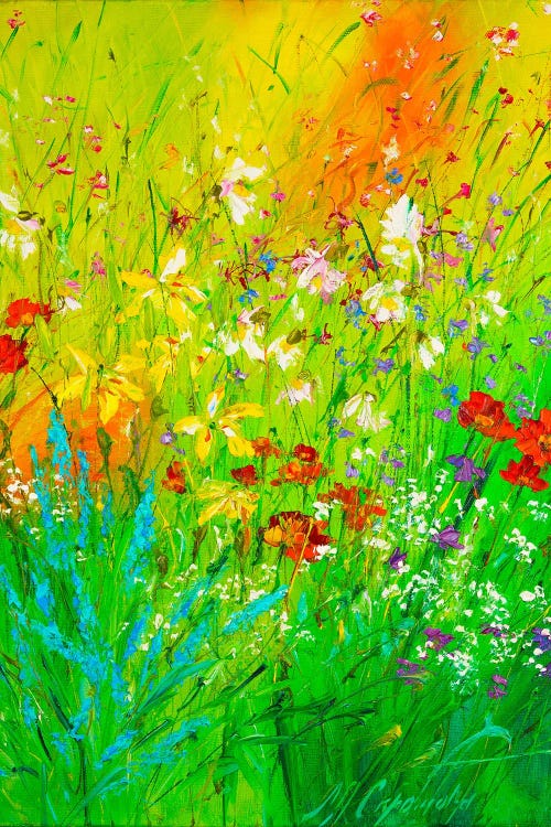 Wild Red Flowers I by Marina Skromova wall art