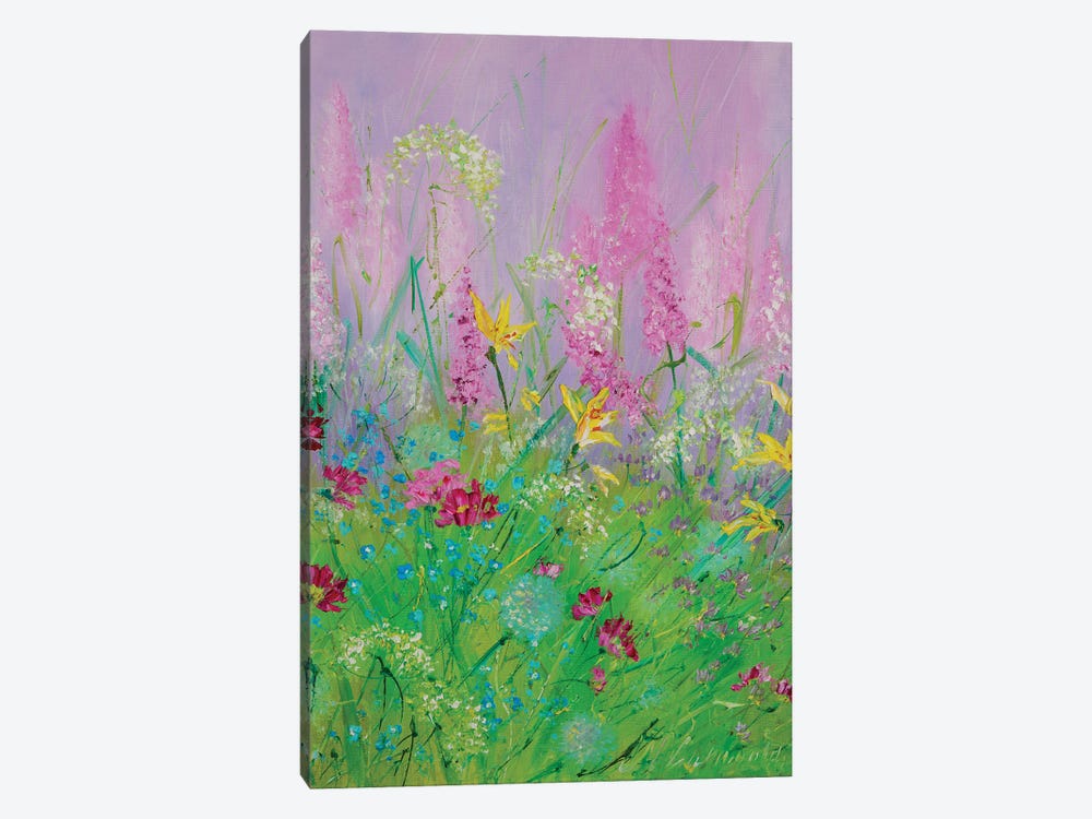 Wild Pink Flowers by Marina Skromova 1-piece Canvas Print