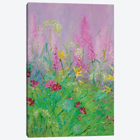 Wild Pink Flowers Canvas Print #SMV374} by Marina Skromova Canvas Print