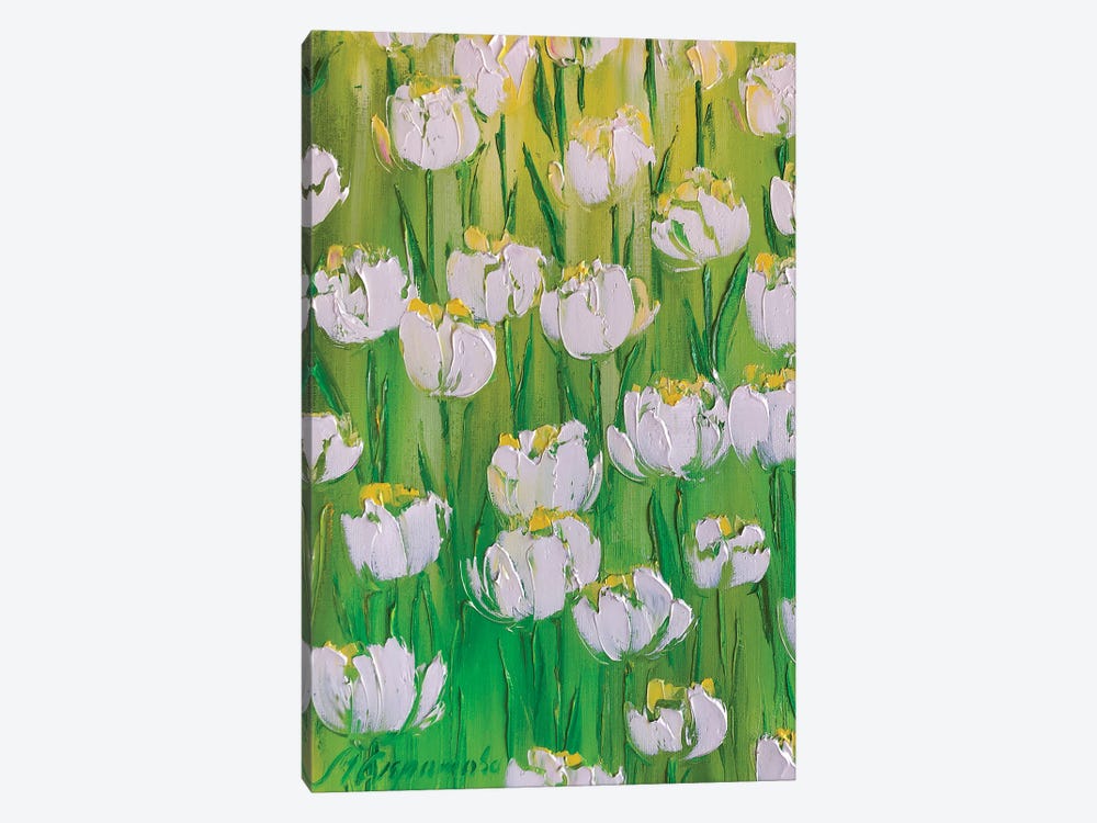 White Tulips by Marina Skromova 1-piece Art Print