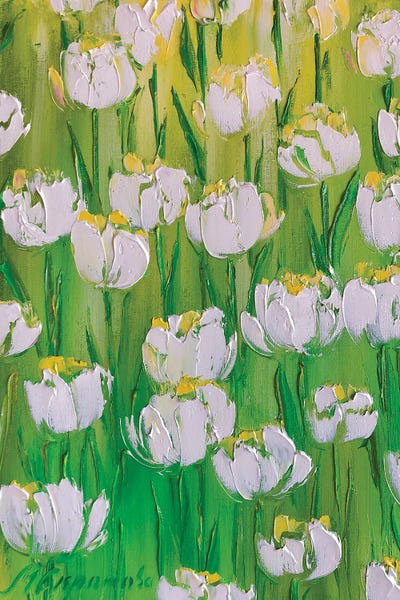 Tulips: White Tulips by Marina Skromova