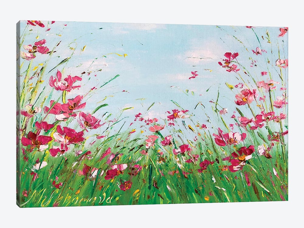 Pink Poppies III by Marina Skromova 1-piece Canvas Print