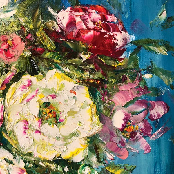 Peonies: Big White Peony I by Marina Skromova