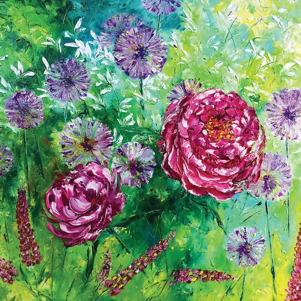 Peonies: Pink Garden Flowers by Marina Skromova