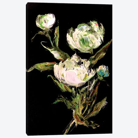 Black Flowers Canvas Print #SMV448} by Marina Skromova Canvas Artwork