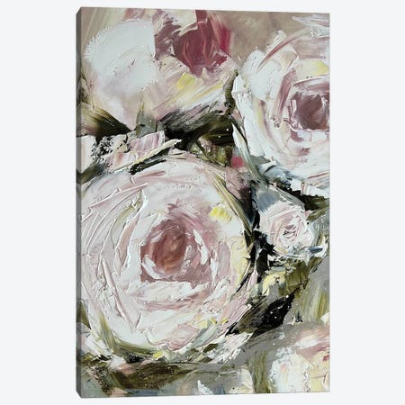 Huge White Roses Canvas Print #SMV453} by Marina Skromova Art Print