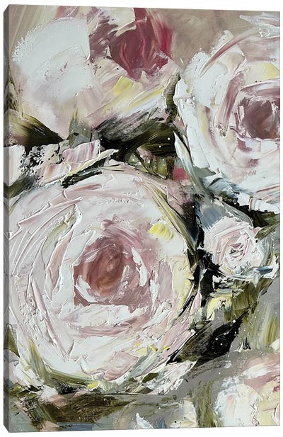 Huge White Roses Canvas Art Print - Marina Skromova