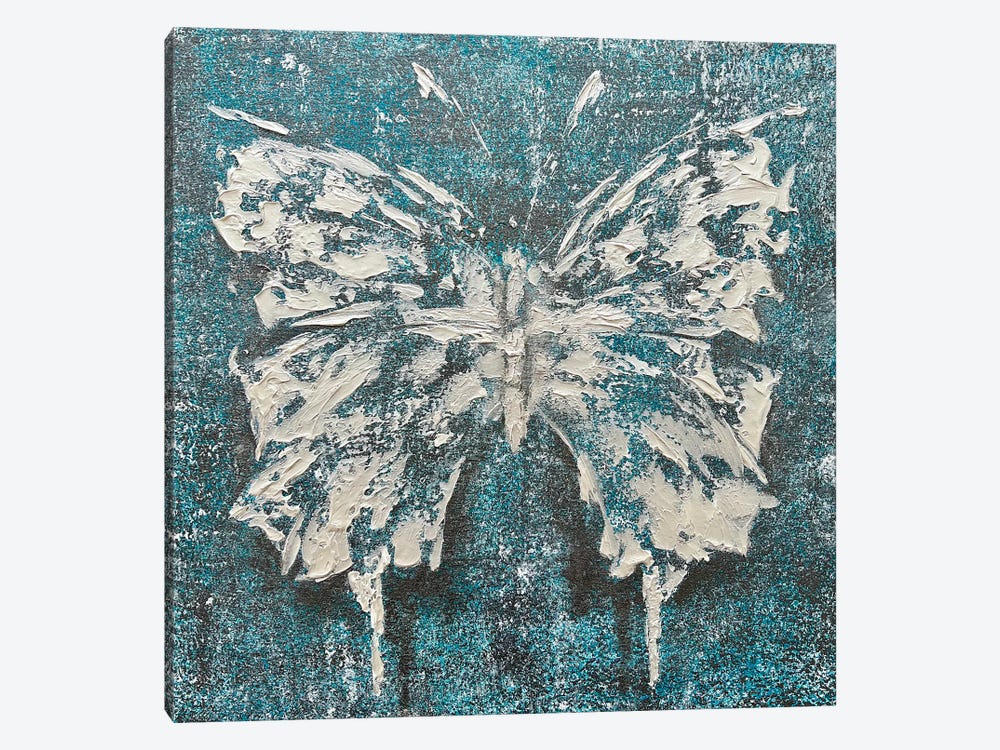 Turquoise Butterfly by Marina Skromova 1-piece Canvas Print