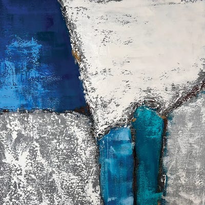 Turquoise Abstract XI by Marina Skromova metal wall art