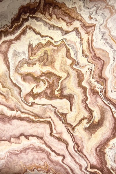 Gold Abstract II by Marina Skromova metal wall art