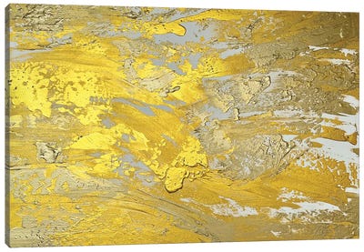 Interior Gold Abstract II Canvas Art Print - Yellow Art
